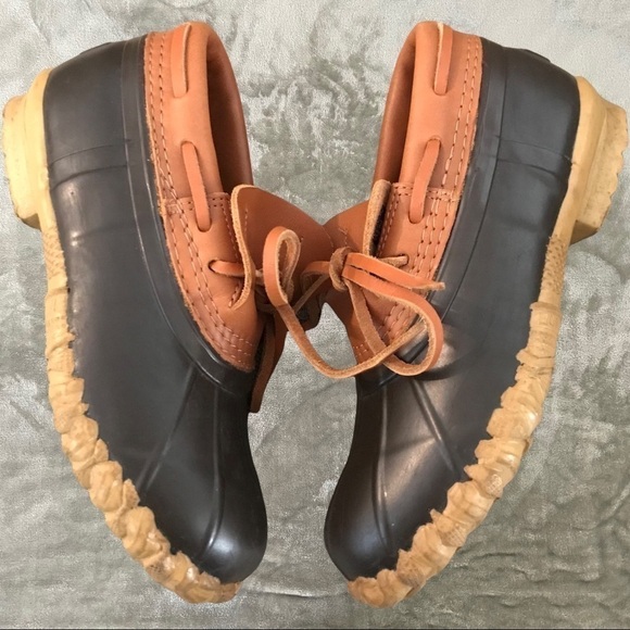 Cabela’s Brown Leather Rubber Duck Steel Shank Slip On Rain Mud Shoes Size 7 - Picture 8 of 11